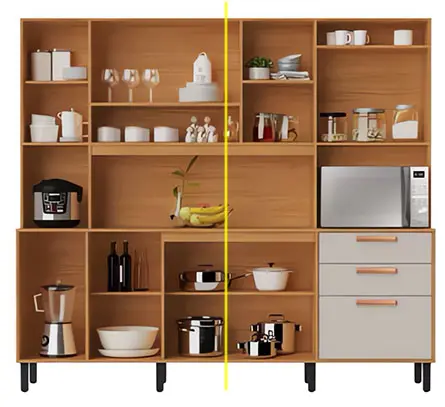 Vista de un mueble intrincado