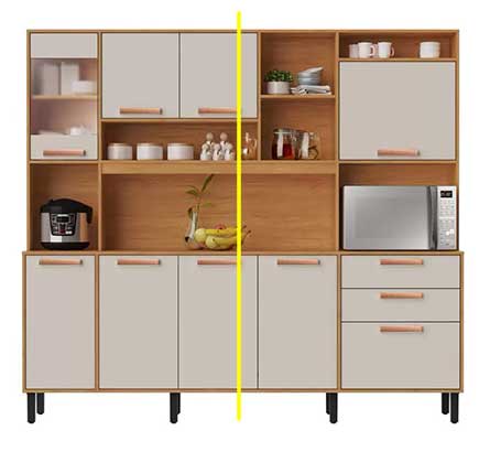 El mueble intrincado ya terminado el armado