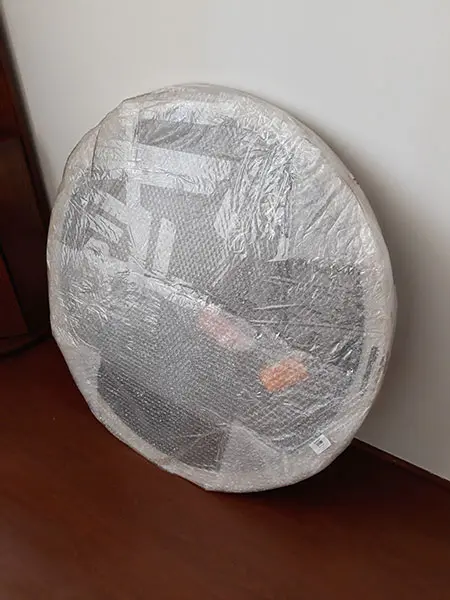 Cubierta de vidrio con forma circular