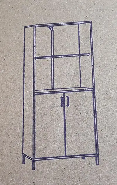 Diseño del mueble en el exterior de la casa