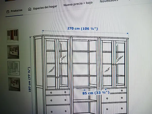 Medidas de un mueble
